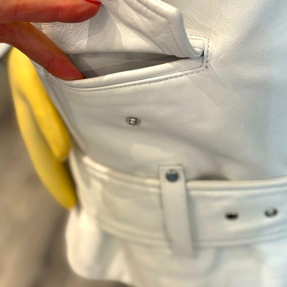 WALTER BAKER LAMB LEATHER OVERSIZED BIKER  JACKET - Picture 8 of 11